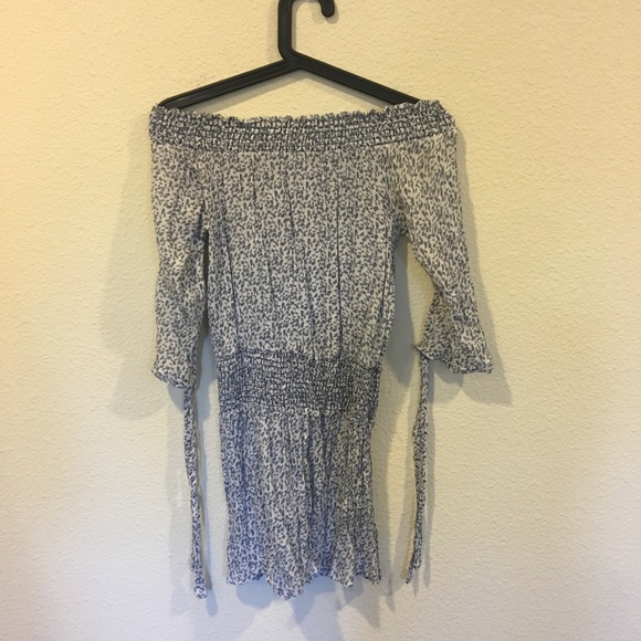 Honey Punch blue floral drop waist dress - Picture 3 of 5